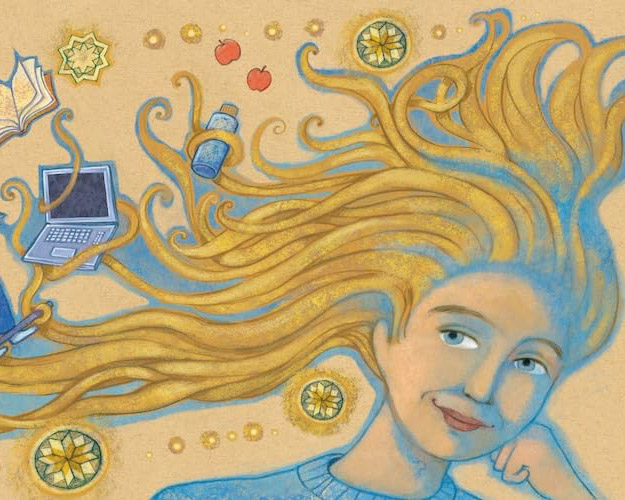 Illustration from Karen Nyberg's Book A Quilt of Stars