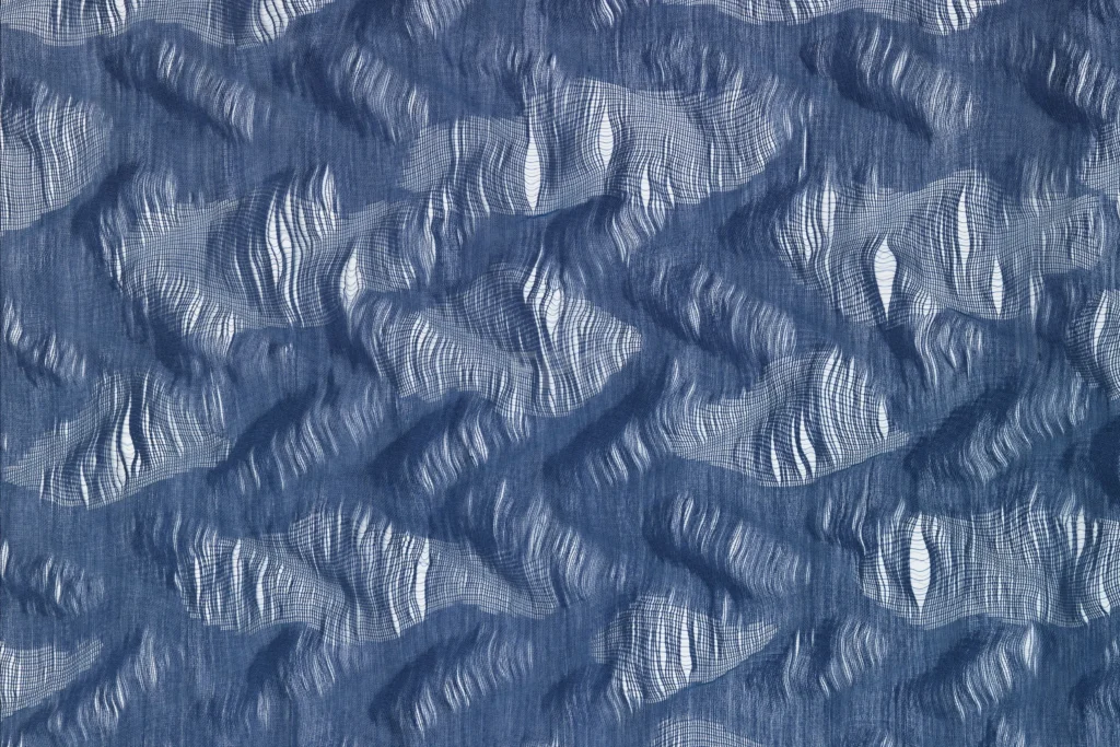 "Wavy Reed" by Reiko Sudō Reiko Sudō, Nuno Corporation, Nami osa ("Wavy Reed") aka "Reed Ripple," from Special Reed series, 1997, Los Angeles County Museum of Art, Costume and Textiles Special Purpose Fund, © NUNO Corporation, photo © Museum Associates/LACMA